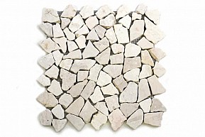 Mramorová mozaika Garth 35 x 35 cm - krémová bílá