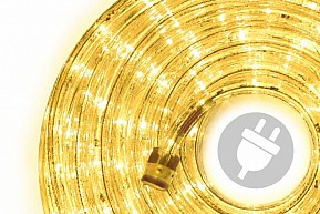 LED světelný kabel 240 diod, 10 m, žlutý