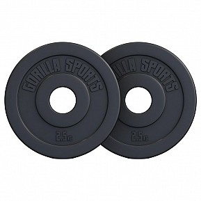 Gorilla Sports Sada zátěžových desek 2 x 2,5 kg