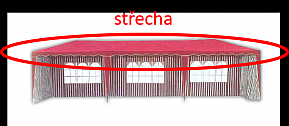Střecha k altánu 3901-PL, červená