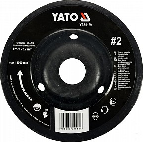 Rotační, úhlová, jemná rašple - 125 mm, typ 2