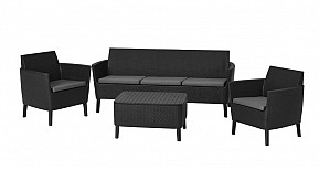 Zahradní polyratanový set SALEMO 3 seater, grafit