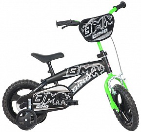 Dětské kolo Dino BMX, černá 12", pro děti 87-120 cm