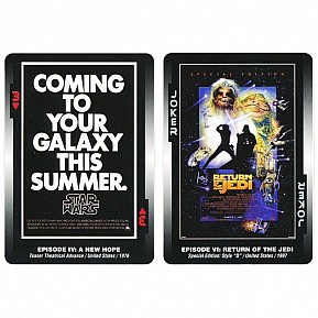 Star Wars poker karty s filmovými plakáty, laminovaný karton