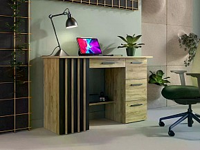 Počítačový stůl 120 cm, dub / černá