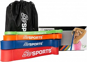 Sada fitness odporových gum, 4 kusy
