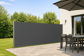 Výsuvná boční zástěna, 200 x 500 cm, antracit