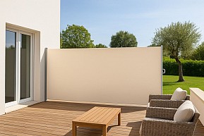 Výsuvná boční zástěna, 200 x 500 cm, béžová