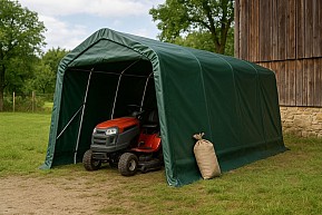 Zahradní a hospodářský stan 3,3×4,8 m, zelený, PVC 550 g/m²