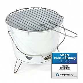 Mini BBQ gril vědro, bílý