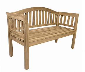 Zahradní lavice DIVERO 2místná, neošetřená, 131,5 cm