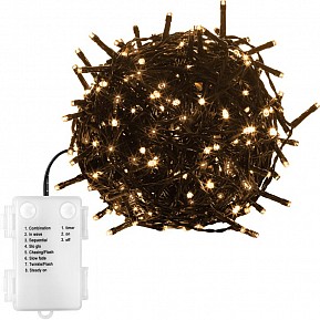 VOLTRONIC Světelný řetěz 10 m, 100 LED, teple bílý
