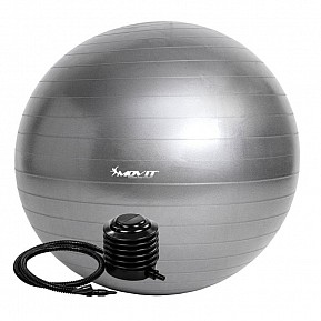 Gymnastický míč MOVIT s pumpou - 75 cm - stříbrný