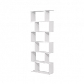 Bílá knihovna VASAGLE 6 polic, volně stojící regál