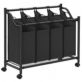 SONGMICS koš na prádlo 4×35 l, černý