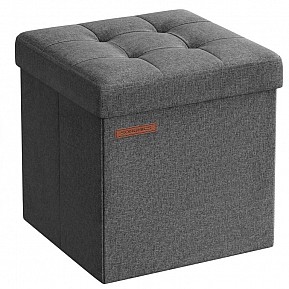 SONGMICS taburet 30×30 cm, úložný box, šedý