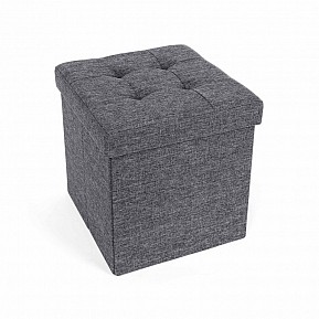 SONGMICS skládací taburet 38×38×38 cm, tmavě šedý, 40 l