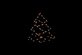 Vánoční LED dekorace do okna - STROM - 40 cm