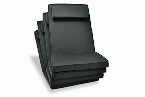 Sada 4 kusů polstrování na vysoké křeslo Garth, antracit