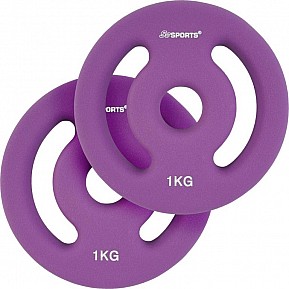 ScSPORTS sada litinových kotoučů, 2 x 1 kg