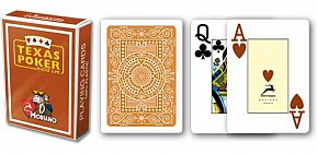 Modiano 2 rohy 100% plastové karty, Hnědé