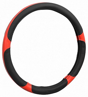 Potah volantu GRIP - červený/černý