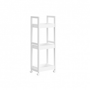 Koupelnový regál s kolečky 20x30x80 cm, bílý