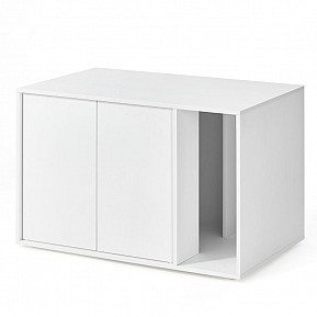 Moderní skříňka na kočičí toaletu bílá 80x50x53 cm