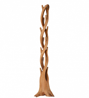 DIVERO věšák na kabáty z masivního mahagonu, 190 cm