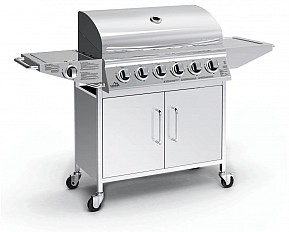 Zahradní pojízdný gril MANHATTAN 107 x 161 x 51 cm, nerez