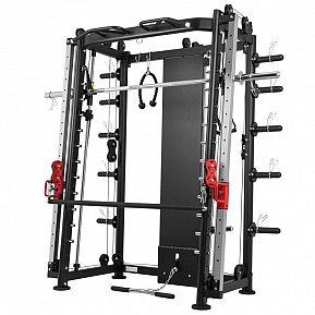 Gorilla Sports Multifunkční kladková věž, 219 cm, černá