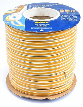 Těsnění do oken a dveří samolepící, 9x4mm, TYP E, bílé