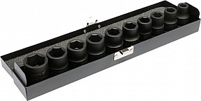 Sada nástavců 1/2" rázové šestihranné - 10 ks