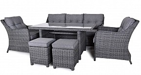 TRADGARD Zahradní set SAN DIEGO, umělý ratan, antracit