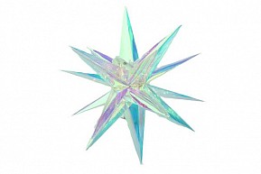 LED vánoční hvězda 40 cm, 40 barevných světel, 3D dekorace
