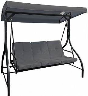 PARIS zahradní houpačka kovová - šedá