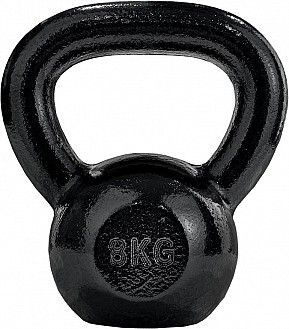 Litinový kettlebell 8 kg černý
