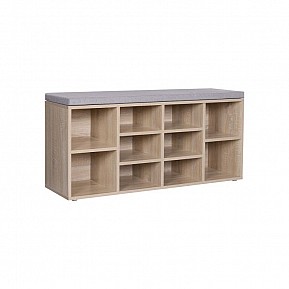 VASAGLE botník s lavicí a 10 přihrádkami, dub, 104×30×48 cm