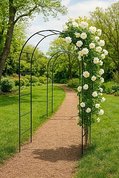 Sada 2 zahradních oblouků na popínavé rostliny, 240 cm