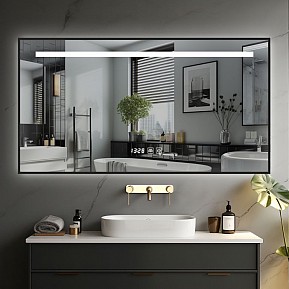 IREDA Koupelnové zrcadlo s LED osvětlením, 100 x 75 cm