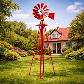 Větrný mlýn červený, 245 cm