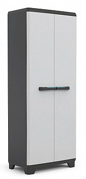 LINEAR TALL skříň, 173 x 68 x 39 cm, černá + světle šedá