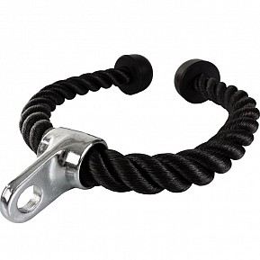 Tricepsové lano 68 cm, gumové koncovky, černé