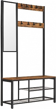 Předsíňová stěna 4v1 s lavicí, botníkem a zrcadlem