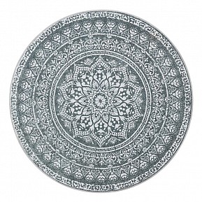 Kulatý koberec Boho, antracitový, protiskluzový, 160 cm