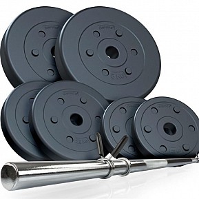 ScSPORTS činkový set, plast, 20 kg