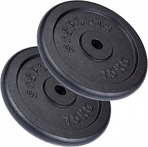 ScSPORTS Sada litinových kotoučů 30 kg, 2x15 kg