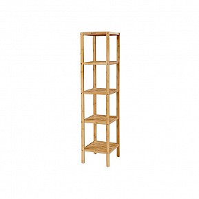 Přírodní bambusový regál, 5 polic, 33x33x146 cm