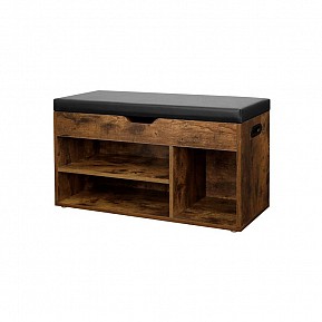 Botník s lavicí hnědý 80×30×44 cm