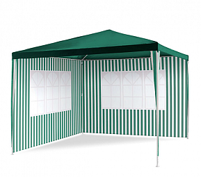 Zahradní párty stan - zelený 3 x 3 m + 2 boční stěny